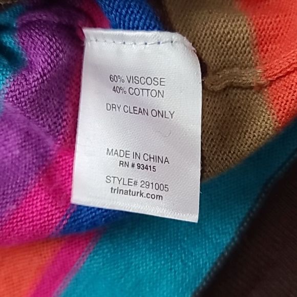 Trina Turk Rainbow Colorful Striped Cardigan Sweater - Picture 4 of 7